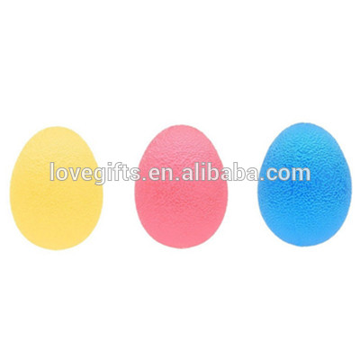 Colorful Egg Shape Gel TPR Therapy Hand Finger Grip Stress Exercise Ball